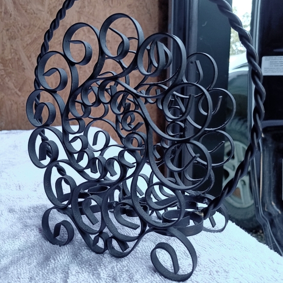 Other - Black iron napkin holder